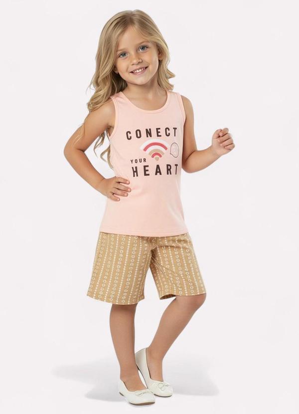 Kyly - Conjunto Infantil Menina Lettering Laranja 1