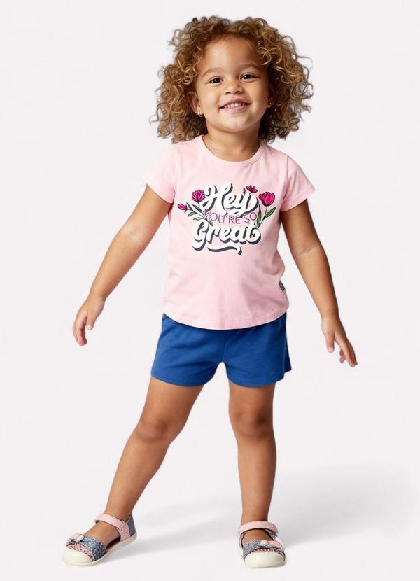 Kyly - Conjunto Infantil Menina Lettering Rosa 3