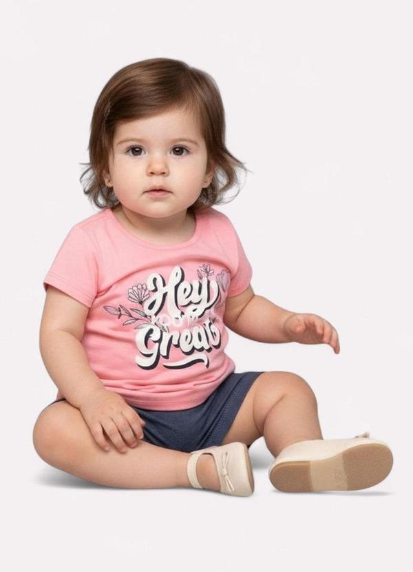 Kyly - Conjunto Infantil Menina Lettering Rosa 2