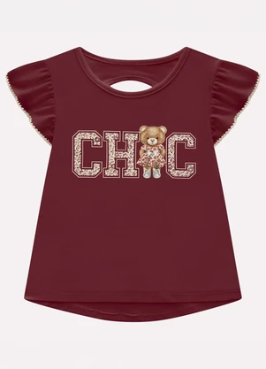 Milon - Conjunto Infantil Menina Lettering Vermelho - MILON