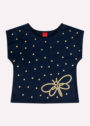 Kyly - Conjunto Infantil Menina Libélula Azul Marinho - KYLY