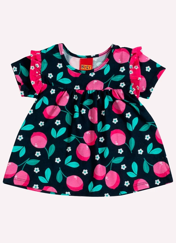 Kyly - Conjunto Infantil Menina Limões Azul Marinho 2