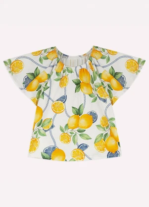 Nanai - Conjunto Infantil Menina Limões Branco - NANAI