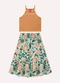 Kyly - Conjunto Infantil Menina Limões Amarelo - variação: Marrom