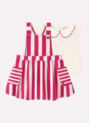 Conjunto Infantil Menina Listras Milon (Bege) - MILON