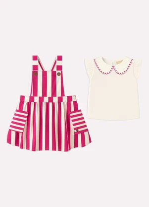 Conjunto Infantil Menina Listras Milon (Bege) - MILON