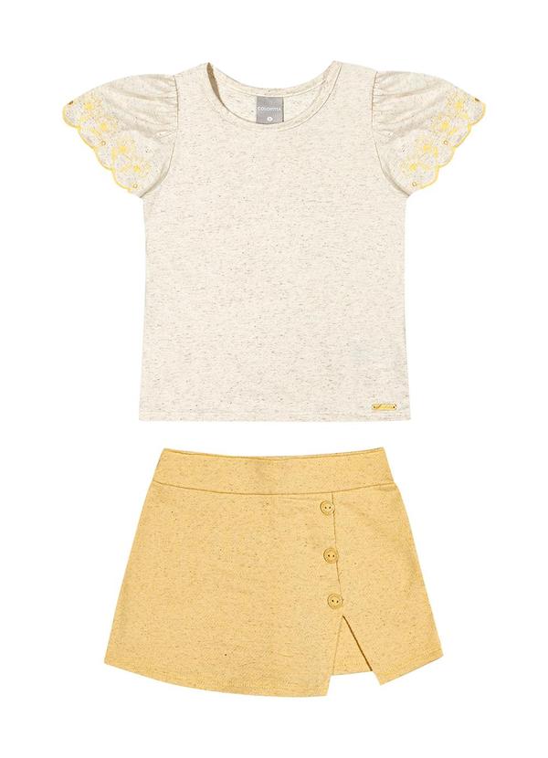 Colorittá - Conjunto Infantil Menina Manga Colorittá Bege 4