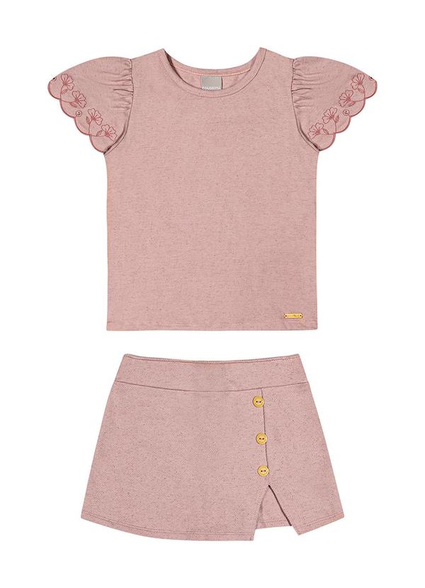 Colorittá - Conjunto Infantil Menina Manga Colorittá Rosa