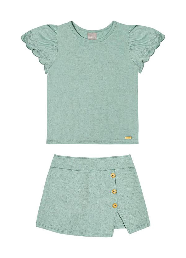 Colorittá - Conjunto Infantil Menina Manga Colorittá Verde