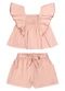 Colorittá - Conjunto Infantil Menina Mangas com Babado Rosa - variação: Rosa