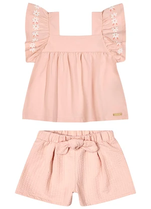 Colorittá - Conjunto Infantil Menina Margaridas Rosa - COLORITTÁ