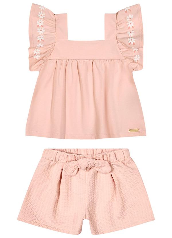 Colorittá - Conjunto Infantil Menina Margaridas Rosa
