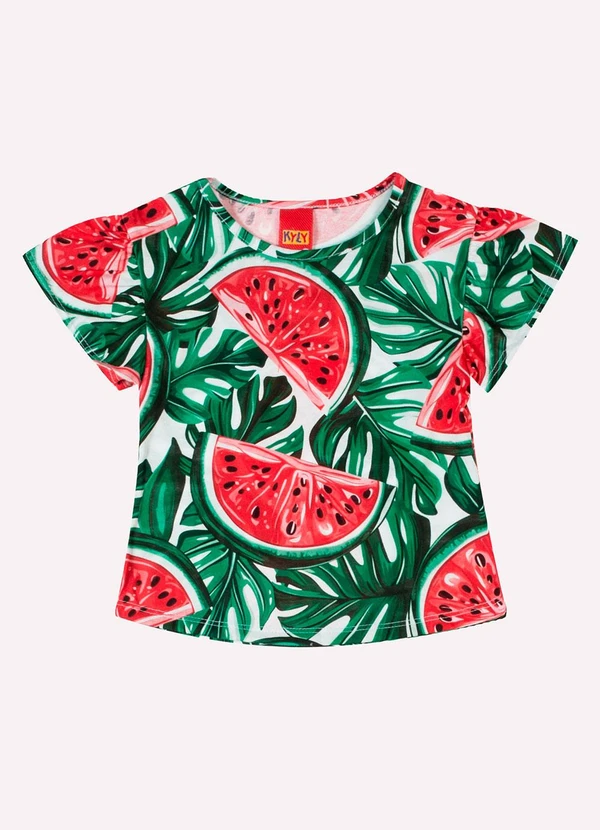 Kyly - Conjunto Infantil Menina Melancia Branco 3