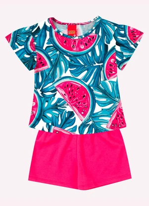 Kyly - Conjunto Infantil Menina Melancia Rosa - KYLY
