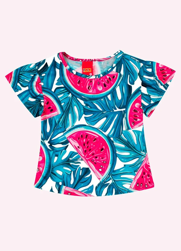 Kyly - Conjunto Infantil Menina Melancia Rosa 2
