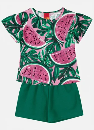 Kyly - Conjunto Infantil Menina Melancia Rosa - KYLY