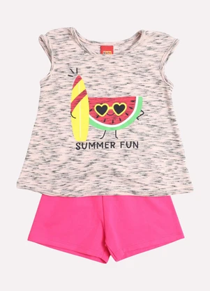 Kyly - Conjunto Infantil Menina Melancia Rosa - KYLY