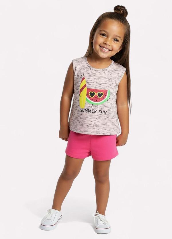 Kyly - Conjunto Infantil Menina Melancia Rosa 1
