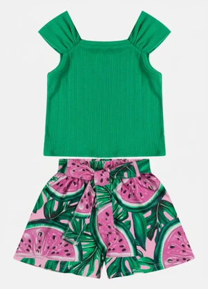 Kyly - Conjunto Infantil Menina Melancia Verde - KYLY
