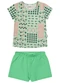 Elian - Conjunto Infantil Menina Mix Floral Verde - variação: Verde