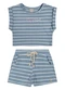 Colorittá - Conjunto Infantil Menina Moletinho Listrado Azul - variação: Azul
