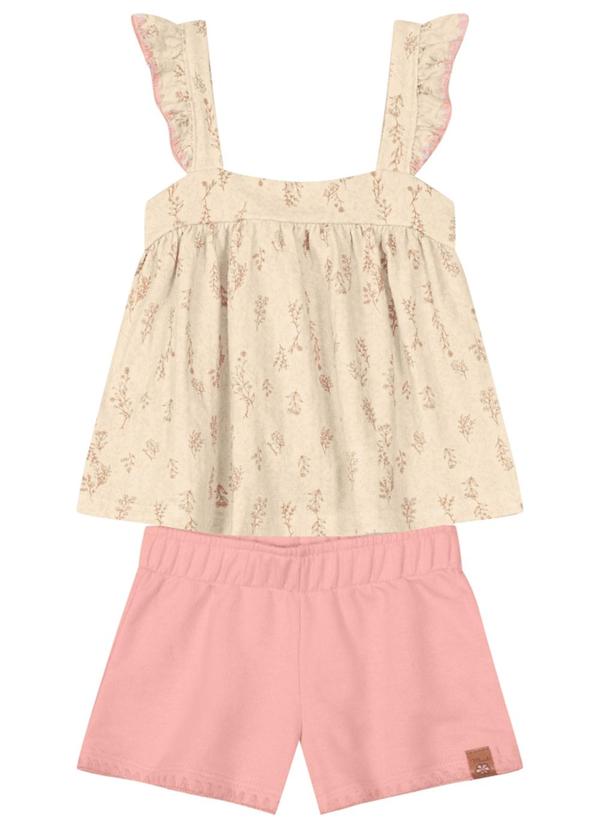 Brandili Mundi - Conjunto Infantil Menina Natural