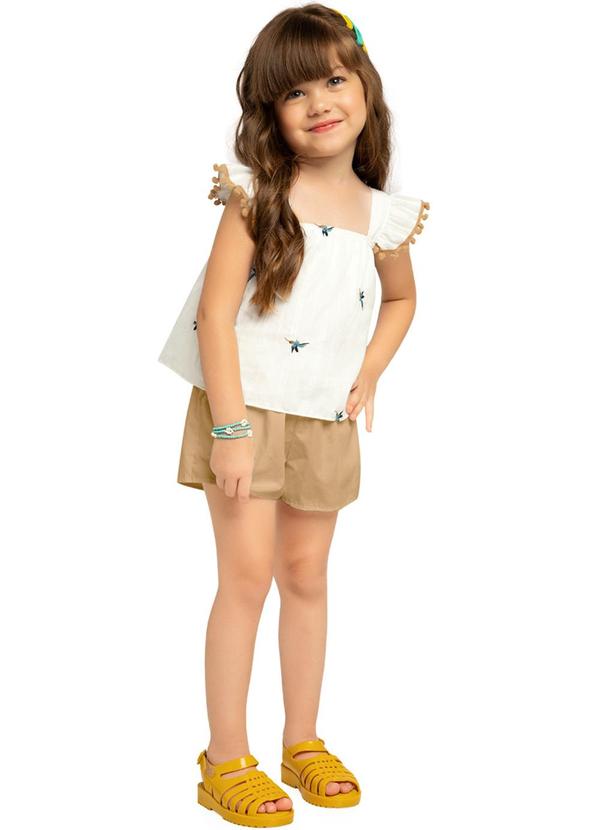 Nanai - Conjunto Infantil Menina Off White