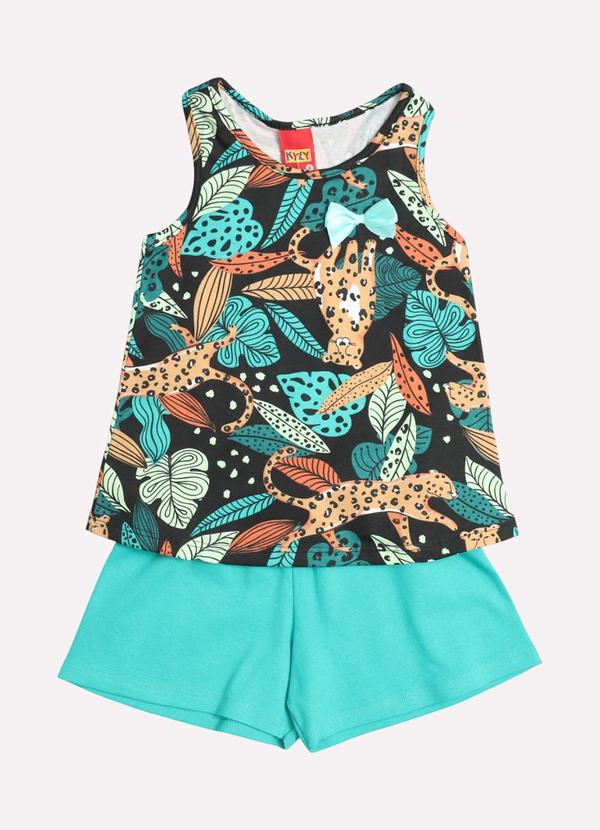 Kyly - Conjunto Infantil Menina Onçinha Preto 2