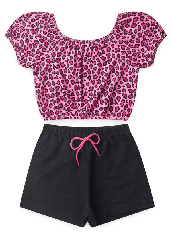 Vida Costeira - Conjunto Infantil Menina Oncinha Rosa 5