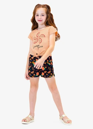 Rovi Kids - Conjunto Infantil Menina Orange Marrom - ROVI KIDS