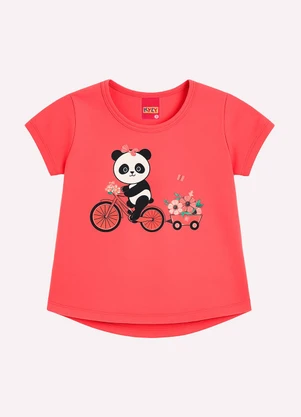 Kyly - Conjunto Infantil Menina Pandinha Vermelho - KYLY