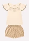 Milon - Conjunto Infantil Menina Peixinhos Bege - variação: Bege