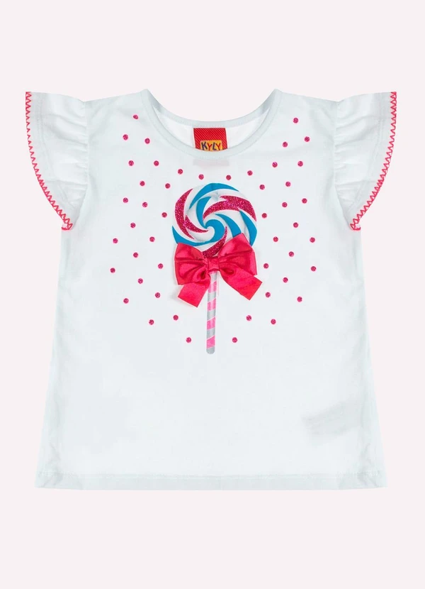 Kyly - Conjunto Infantil Menina Pirulito Branco 2