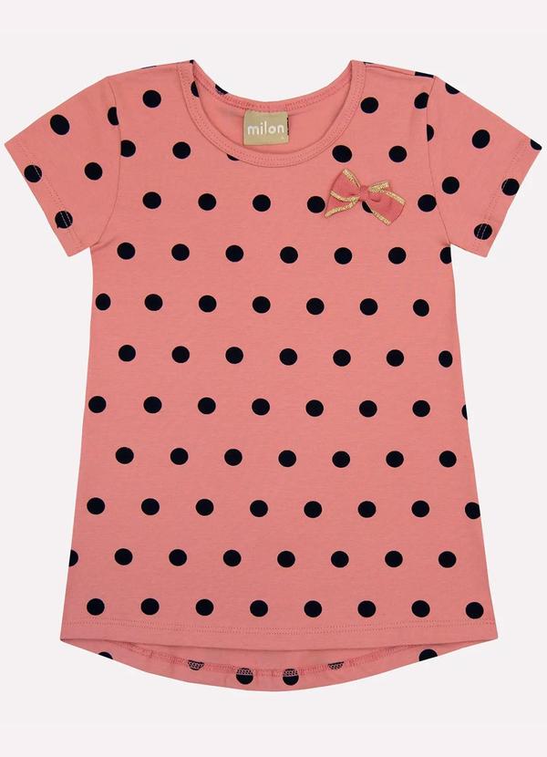 Milon - Conjunto Infantil Menina Poá Rosa 2