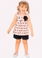 Milon - Conjunto Infantil Menina Póas Off White - variação: Rosa