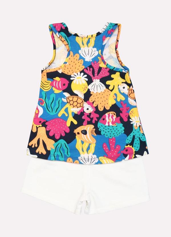 Kyly - Conjunto Infantil Menina Praia Azul Marinho 3