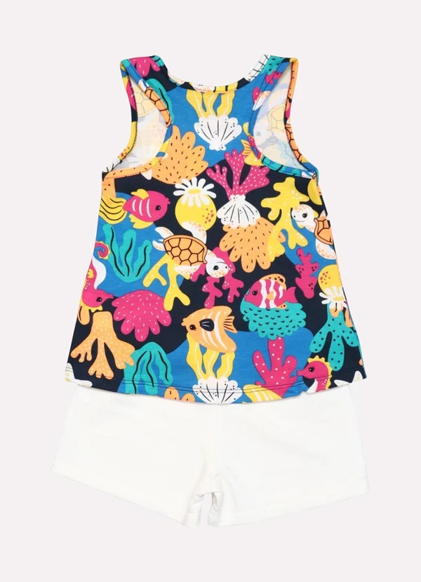 Kyly - Conjunto Infantil Menina Praia Azul Marinho 3