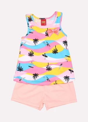 Kyly - Conjunto Infantil Menina Praia Branco - KYLY