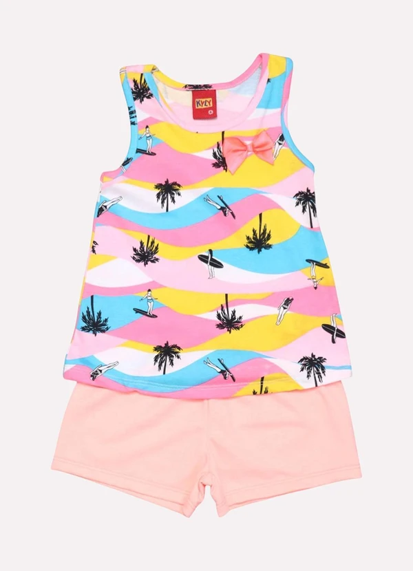 Kyly - Conjunto Infantil Menina Praia Branco 1