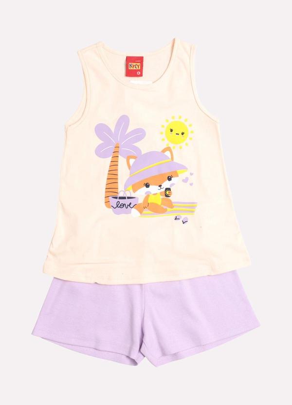 Kyly - Conjunto Infantil Menina Praia Laranja 2