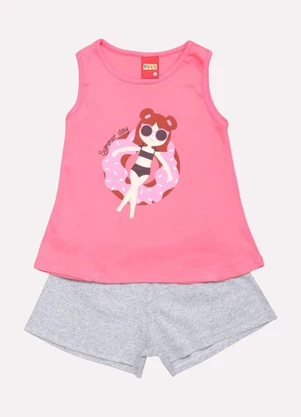 Kyly - Conjunto Infantil Menina Praia Rosa - KYLY