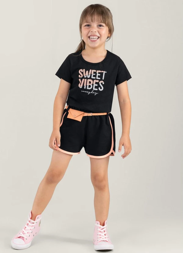 Brandili - Conjunto Infantil Menina Preto