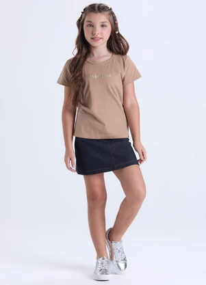 Vida Costeira - Conjunto Infantil Menina Princess Saia Bege - VIDA COSTEIRA