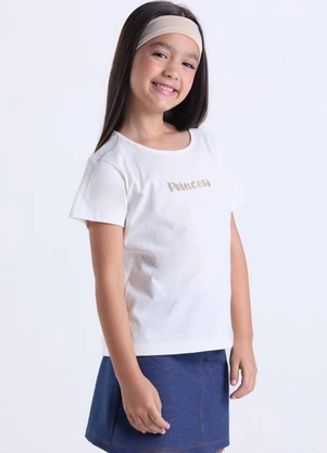 Vida Costeira - Conjunto Infantil Menina Princess Saia Off White - VIDA COSTEIRA