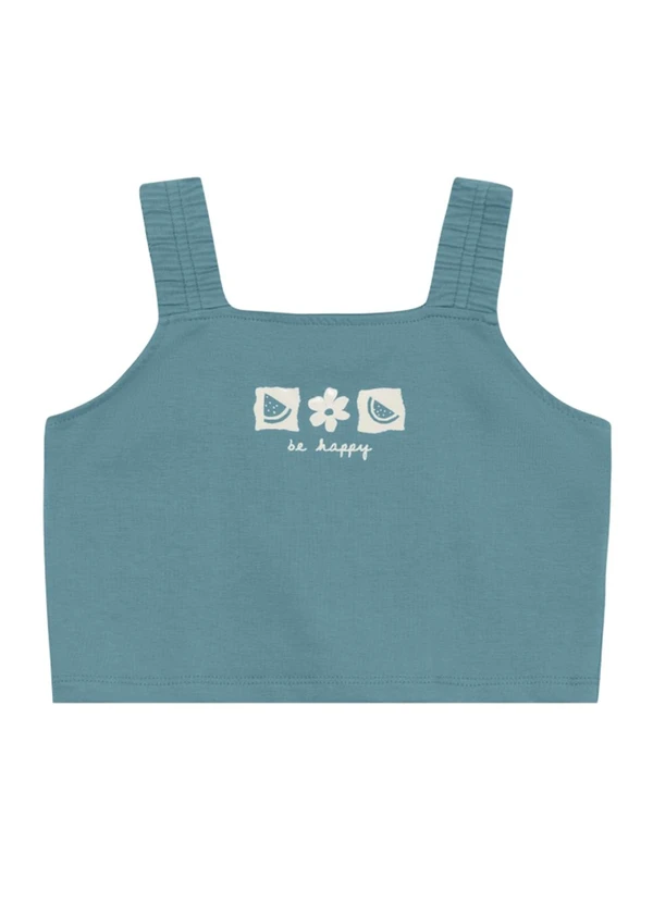 Brandili - Conjunto Infantil Menina Quadriculado Azul 3