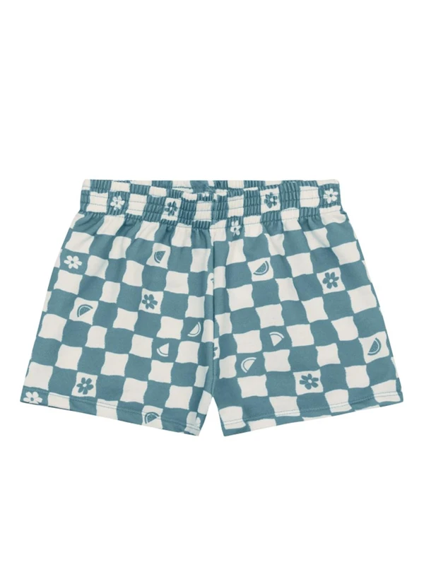 Brandili - Conjunto Infantil Menina Quadriculado Azul 4