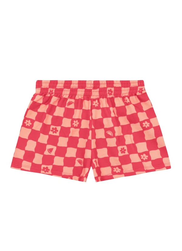 Brandili - Conjunto Infantil Menina Quadriculado Vermelho 3