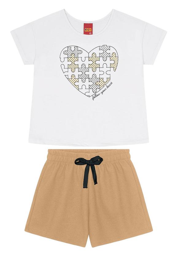 Kyly - Conjunto Infantil Menina Quebra-Cabeça Pink