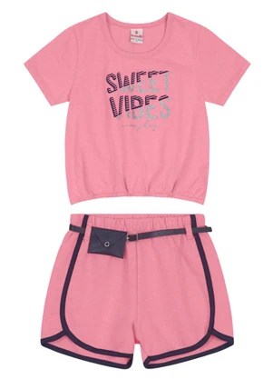 Brandili - Conjunto Infantil Menina Rosa - BRANDILI