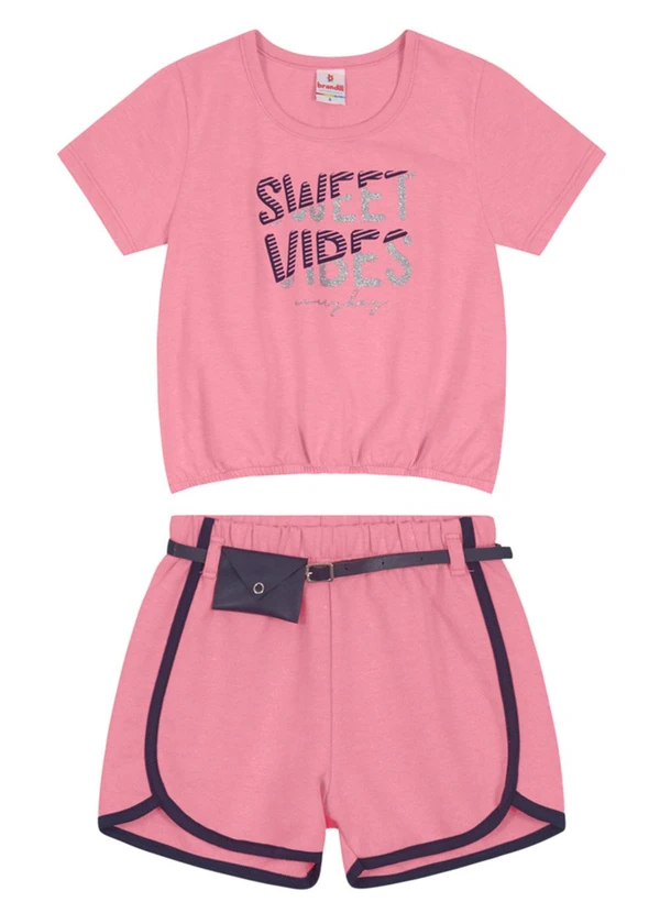 Brandili - Conjunto Infantil Menina Rosa 2